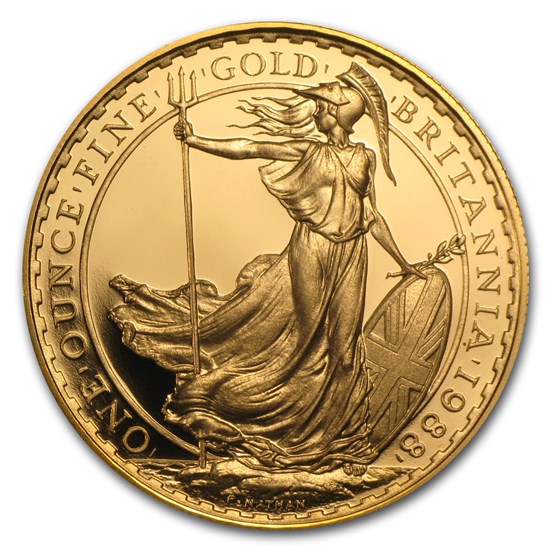 1988 Great Britain 1 oz Gold Britannia Proof 1988 Great Britain 1 oz Gold Britannia Proof